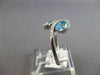 .81CT DIAMOND & AAA BLUE TOPAZ 14KT WHITE GOLD 3D PEAR SHAPE & ROUND LOVE RING