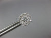 LARGE 1.0CT DIAMOND 14KT 2 TONE GOLD ROUND SOLITAIRE HALO CLUSTER STUD EARRINGS