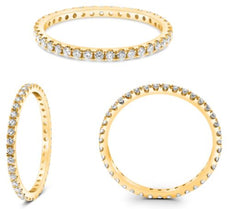 .33CT DIAMOND 14KT YELLOW GOLD ROUND SHARED PRONG CLASSIC ETERNITY WEDDING RING