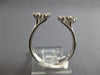 ESTATE .26CT DIAMOND 14KT WHITE GOLD ETOILE DOUBLE FLOWER TENSION FUN LOVE RING