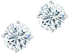 ESTATE .60CT DIAMOND 14KT WHITE GOLD 3D ROUND SOLITAIRE STUD EARRINGS
