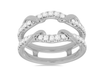 ESTATE .52CT DIAMOND 14KT WHITE GOLD 3D ROUND 3D INSERT WEDDING ANNIVERSARY RING