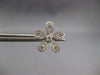 ESTATE LARGE 1.05CT DIAMOND 14KT WHITE GOLD 3D CLASSIC FLOWER STUD EARRINGS