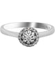 .21CT DIAMOND 18KT WHITE GOLD 3D CLASSIC CLUSTER FLOWER CIRCULAR FUN LOVE RING