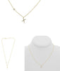 .08CT DIAMOND 14KT YELLOW GOLD 3D INITIAL X SOLITAIRE BY THE YARD FUN NECKLACE