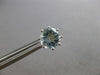 LARGE 2.18CT AAA AQUAMARINE 14KT WHITE GOLD ROUND SOLITAIRE STUD EARRINGS #28140