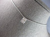 .23CT DIAMOND 14KT WHITE GOLD 3D BAGUETTE CLUSTER RECTANGULAR FLOATING PENDANT