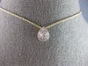 ESTATE .17CT DIAMOND 14KT YELLOW GOLD ROUND & BAGUETTE CLUSTER TEAR DROP PENDANT