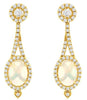 2.43CT DIAMOND & AAA OPAL 14KT YELLOW GOLD HEART SHAPE FLORAL HANGING EARRINGS