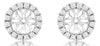 ESTATE .45CT DIAMOND 14KT WHITE GOLD 3D CLASSIC ROUND EARRING JACKETS