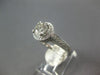 ESTATE LARGE 1.98CT DIAMOND 18KT WHITE GOLD 3D SOLITAIRE HALO ENGAGEMENT RING