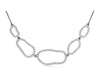 ESTATE .55CT DIAMOND 14KT WHITE GOLD 3D CLASSIC OPEN OVAL FUN NECKLACE