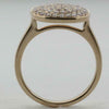 .61CT WHITE & PINK DIAMOND 18KT WHITE & ROSE GOLD 3D CLUSTER PAVE ROUND FUN RING