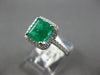 1.72CT DIAMOND & AAA EMERALD 18KT WHITE GOLD CLASSIC SQUARE HALO FRIENDSHIP RING