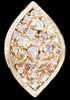 LARGE 3.7CT WHITE & PINK DIAMOND 18KT YELLOW GOLD 3D MULTI SHAPE FILIGREE RING