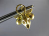 ANTIQUE LARGE .45CT DIAMOND 18KT YELLOW GOLD FLOWER CLIP ON FUN EARRINGS #28050