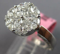 1.30CT DIAMOND 18KT WHITE GOLD ROUND CLUSTER FLOWER INTERCHANGEABLE RING/PENDANT