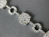 LARGE 3.70CT DIAMOND 18KT WHITE GOLD 3D CLUSTER CIRCLE OF LIFE TENNIS BRACELET