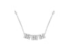 .36CT DIAMOND 14KT WHITE GOLD ROUND & BAGUETTE SQUARE BY THE YARD LOVE NECKLACE