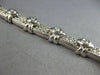 WIDE .75CT DIAMOND 14K WHITE GOLD 3D ROUND BEZEL ETOILE FILIGREE TENNIS BRACELET