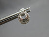 ESTATE .21CT DIAMOND 14KT WHITE GOLD ROUND & BAGUETTE CIRCULAR FUN STUD EARRINGS