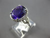 4.35CT DIAMOND & AAA AMETHYST 14KT WHITE GOLD 3D OVAL & ROUND LOVE KNOT FUN RING
