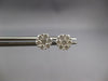 ESTATE .59CT DIAMOND 14KT WHITE GOLD 3D CLASSIC FLOWER STUD EARRINGS