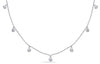 .42CT DIAMOND 14KT WHITE GOLD CLASSIC BEZEL CHANDELIER BY THE YARD LOVE NECKLACE