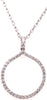 .81CT DIAMOND 18KT WHITE GOLD CLASSIC OPEN TEAR DROP CIRCULAR FLOATING PENDANT