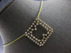1.49CT DIAMOND 14KT YELLOW GOLD 3D OPEN SQUARE DOUBLE SIDED HEART LOVE NECKLACE