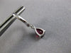 1.09CT DIAMOND & AAA GARNET 14KT WHITE GOLD PEAR SHAPE & ROUND HANGING EARRINGS