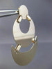 ESTATE EXTRA LARGE 14KT YELLOW GOLD HANDCRAFTED SEMI MOON HANGING EARRINGS 25776