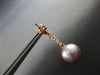 LARGE .76CT DIAMOND & AAA PINK SOUTH SEA PEARL 14K ROSE GOLD 3D JOURNEY EARRINGS