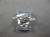 ESTATE .54CT DIAMOND 14K WHITE GOLD CLASSIC ROUND 2 STONE CRISS CROSS LOVE RING