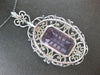ESTATE EXTRA LARGE 37.75CT DIAMOND & AAA KUNZITE 14K WHITE GOLD FILIGREE PENDANT