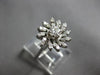 .45CT DIAMOND 14KT WHITE GOLD 3D ROUND MULTI LEAF FLOWER FRIENDSHIP RING #27962