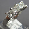 LARGE 1.85CT DIAMOND 14K WHITE GOLD 3D PRINCESS 5 STONE WEDDING ANNIVERSARY RING