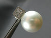 LARGE .60CT DIAMOND & AAA SOUTH SEA PEARL 18K WHITE GOLD SQUARE CLIP ON EARRINGS
