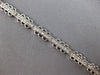 ESTATE WIDE 2.0CT DIAMOND 14K WHITE GOLD 3D ROUND CHANNEL FLORAL TENNIS BRACELET