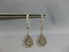 LARGE 1.10CT DIAMOND 14KT WHITE GOLD ROUND & BAGUETTE BALLERINA EARRINGS #27690