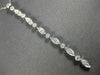 ESTATE .24CT DIAMOND 14K WHITE GOLD 3D ELONGATED MARQUISE SHAPE JOURNEY PENDANT|WC8721D-1