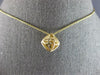 1.05CT DIAMOND & AAA AUSTRALIAN OPAL 14KT YELLOW GOLD 3D CUSHION & ROUND PENDANT