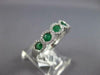 .97CT DIAMOND & AAA EMERALD 18KT WHITE GOLD ROUND 6 STONE HALO ANNIVERSARY RING
