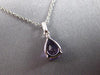 1.01CT DIAMOND & AAA AMETHYST 14K WHITE GOLD PEAR SHAPE & ROUND FLOATING PENDANT