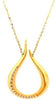 ESTATE .20CT DIAMOND 18KT YELLOW GOLD CLASSIC OPEN TEAR DROP FUN LOVE NECKLACE