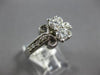 ESTATE .59CT DIAMOND 14KT WHITE GOLD ROUND 2 STONE INFINITY FILIGREE LOVE RING