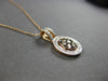 .42CT WHITE & MOCHA DIAMOND 14KT WHITE & ROSE GOLD 3D FLOWER FLOATING PENDANT