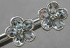 1.81CT DIAMOND & AAA AQUAMARINE 14KT WHITE GOLD PEAR SHAPE & ROUND STUD EARRINGS