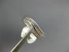 ESTATE .30CT DIAMOND 14KT WHITE GOLD CLASSIC CHANNEL 2 ROW DOUBLE WAVE FUN RING