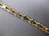 ESTATE 14KT WHITE & YELLOW GOLD 3D MATTE & SHINY SCREW DESIGN FUN LOVE BRACELET